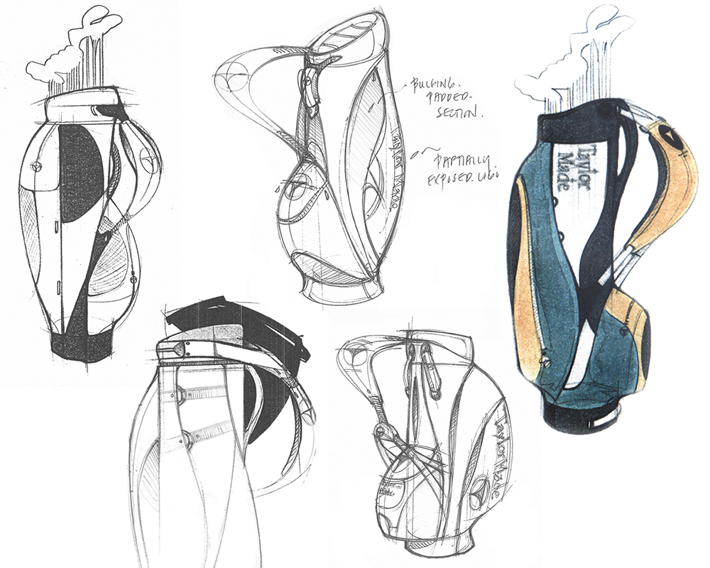taylormade golfbag sketches group2